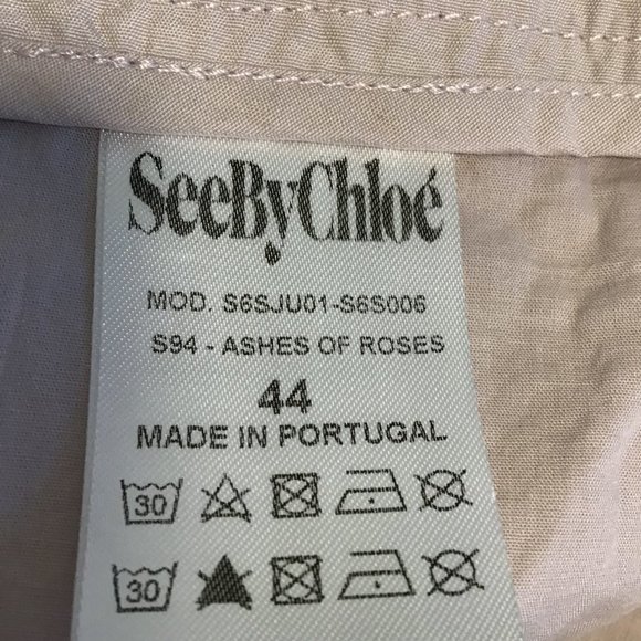 SEE By Chloe Scalloped Cotton-poplin Mini Skirt - Picture 12 of 13